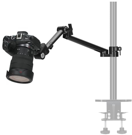 TARION Titanrig Braccio Modulo Z: Treppide da Tavolo per Fotocamera Braccio Articolato Flessibile Supporto da Tavolo per Fotografico DSLR Luci ad Anello Webcam Titanrig Arm Z