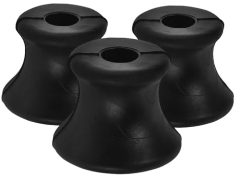 Stimmgabelbasis 3 Stück aus Gummi für Meditation Schwarz | Rutschfeste Ausführung, für Büro und Zuhause, Tragbar und Passend für Klangtherapie Stimmgabeln