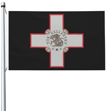 Bandiera 90X150cm, Malta Maltese Doppia Cucitura Bandiere da giardino Durevole Flag per Giardino Esterno Ristoranti