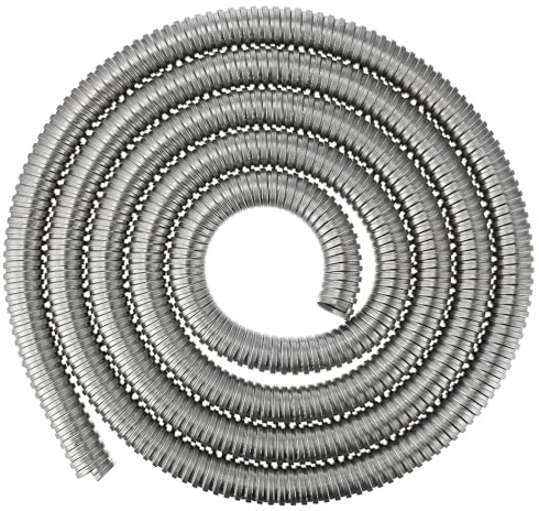 OFFIGAM Cavo di Protezione Flessibile in Acciaio Inox 304, 3 Metri, per Industria Petrolchimica e Ferroviaria, Organizer per Cavi Marini