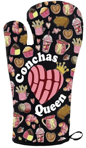 Mexican Sweet Bread Oven Mitt Pan Dulce & Concha Gifts Conchas Baking Glove Pan Dulce Lover Gifts (Conchas Queen om2)