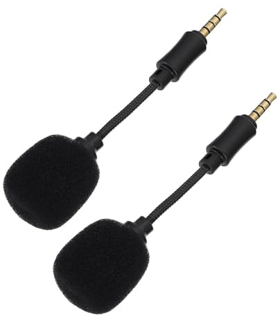 IDEANATEGRATE Microfono Direzionale Portatile 2 Pezzi Riduzione del Rumore, Microfono per Registrazione Vocale in Plastico e Rame, per Podcast e Karaoke