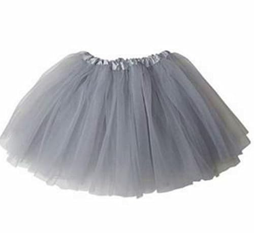 A Liittle Tree-New LADY Girls Women Tutu Skirt (Grey)