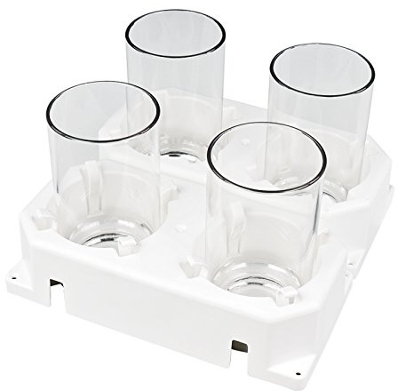 Froli Glashalter Camping 2er Set, Kunststoff, Ø 50-70 mm, gummierte Füße, hohe Standfestigkeit (1)