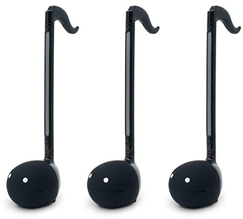 Otamatone Japanese Electronic Musical Instrument Portable Music Synthesizer from Japan by Maywa Denki Studio Award Winning, Educational Fun Gift for Children, Teens & Adults - Black (Set of 3) [Eng]