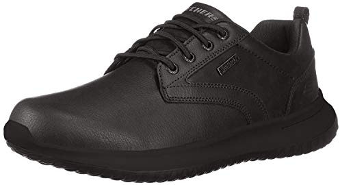 Skechers Delson Antigo, Zapatos Oxford Hombre, Black, 42.5 EU