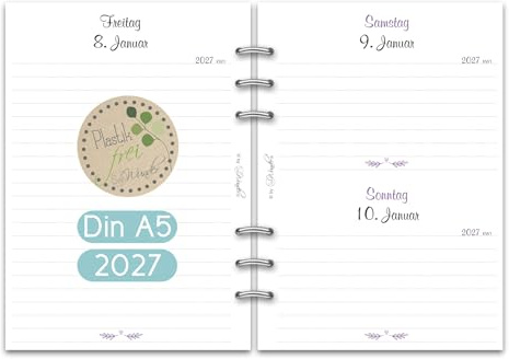 SinnWunder / 2027 / Tages-Kalendereinlage/Din A5 / VintageSinn