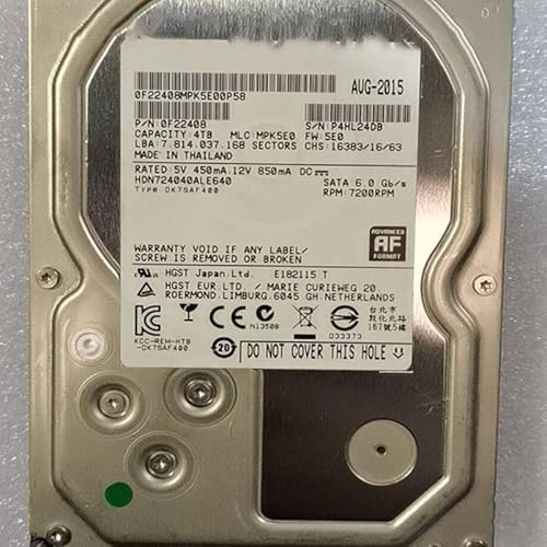 MIDTY 90% HDD para Hgst 4TB 3.5 SATA 6Gb/s 128MB 7200RPM para disco duro interno para servidor HDD para HDN724040ALE640