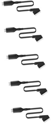 UPKOCH Convertisseur Péritel vers Vidéo 5 Pièces Adaptateur Audio Vidéo 1080p Cordon Péritel Vidéo pour Téléviseur Magnétoscope Enregistreur Dvd