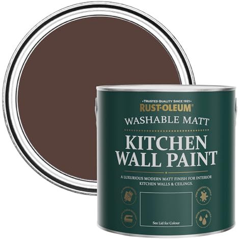 Rust-Oleum Red Washable Kitchen Wall Paint in Matt Finish - Valentina 2.5L