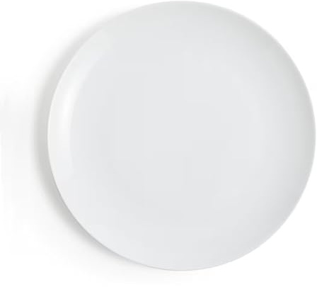 Glim&Glam Dinner Plates White Porcelain Coupe Plate Set 10.5 Crockery Restaurant Catering (6)