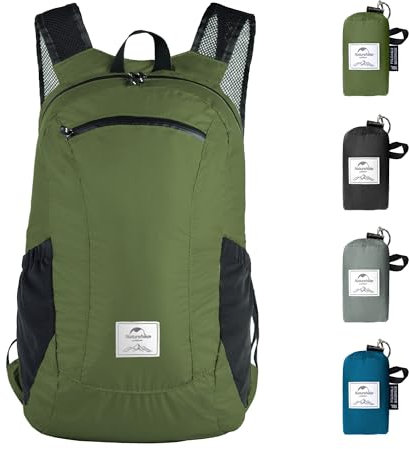 Naturehike Ultra Leichtes Packbar Wasserdicht Wandern Daypack, Kleiner Rucksack Dauerhaft Handliche Faltbare Perfekt für Klettern Camping Rucksack Radfahren