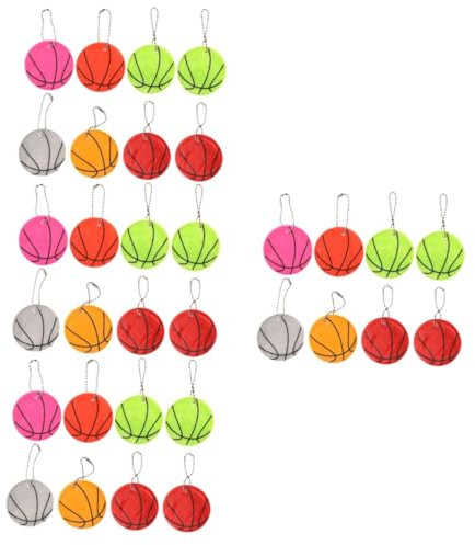 GALPADA 32pcs Glow Dark Pendant Keychain Ball Keychain Pendant Backpack Reflectors