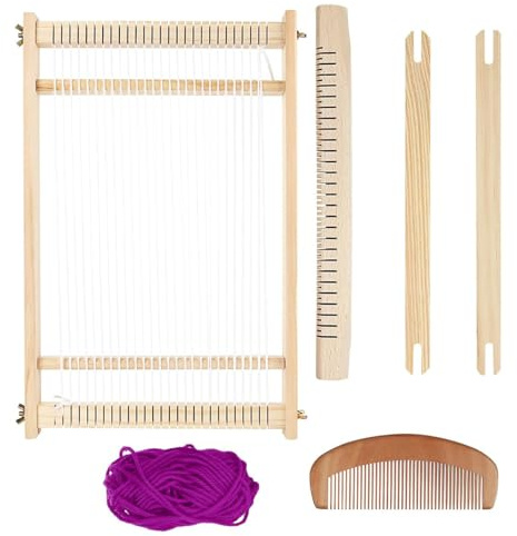 Ieron Wooden Multi-Craft Weaving Loom Kit, Wooden Tapestry Looms, Creative DIY Weaving Art for Beginners and Experts
