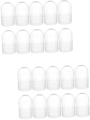 HOOTNEE 20pcs DIY Snow Globe Kits for Crafting Festive Plastic Water Globes for Christmas Decorations and