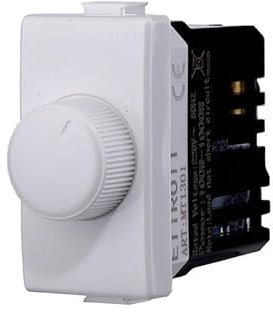 Dimmer regolatore a manopola compatibile Bticino Matix per carichi resistivi 100W-1000W ON/OFF colore bianco