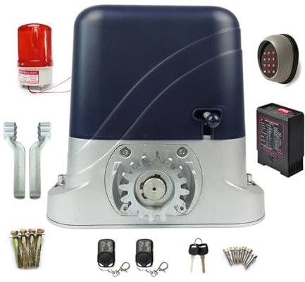 Apricancello automatico scorrevole, Operatori di cancelli scorrevoli impermeabili con finecorsa Peso massimo 800 kg con kit di controllo remoto wireless Scelta del supporto per cancelli scorrevoli per