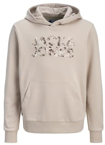JACK & JONES Jjejeff Logo Sweat Hood Jnr Jjejeff Logo Sudadera con Capucha Jnr Hombre (Pack de 1)