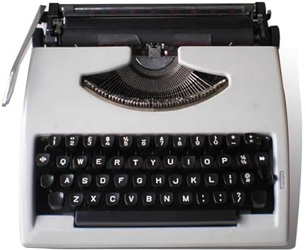 SUZEPER Vintage Manual Typewriter Machine,Classic Old Fashioned Typewriter for Typing Letters,Typewriter Decor for Home Office(11.8 Lx11.8 Wx3.1 H, White)