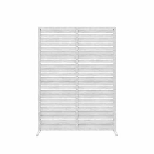 Biombo De Madera, Divisor Decorativo Tubos Y Listones, Cerca For Patio, Jardín, Ideal Patios Balcones(Color-2,90x150cm)