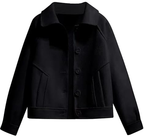 2025 Women's Fashionable Short Wool Blend Jacket Versatile Casual Coat For All Seasons