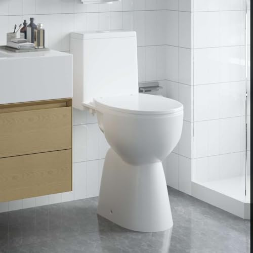 Générique Toilette sans Rebord 7 cm Hauteur supplémentaire Abattant Amorti Céramique Blanche,Quincaillerie,Plomberie,Équipements sanitaires,Toilettes & bidets,Toilettes,Blanc,26.25 KG,145779