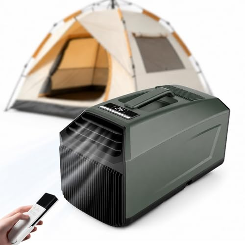 JIYINGHUI Climatizzatore Portatile da Campeggio 5100 Btu per Tenda E Camper, con Compressore, Auto-Evaporante, Timer E modalità Sleep per Furgone, Camion, Piccoli Ambienti 24VDCInverter