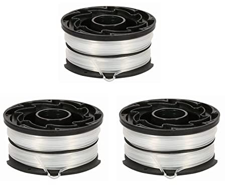 Eyoloty 90517175 Replacement String Trimmer Spools for Black Decker DF-065 GH710 GH700 GH750 Weed Eater Refills Line 36ft 0.065 Auto-Feed Dual Line Edger Parts (3 Pack)
