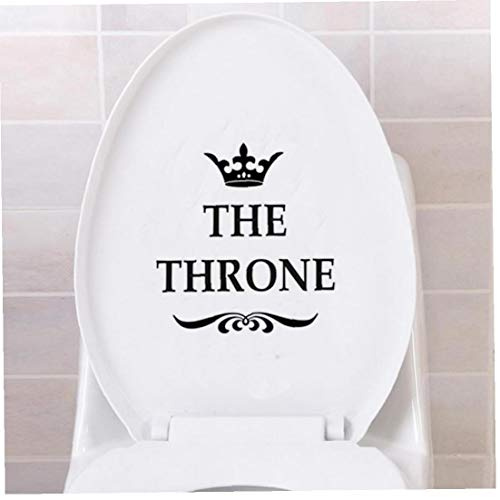 CULER Creative Vinyle TRÔNE drôle Toilettes Intéressant Wall Sticker Salle de Bain pour Home Décor Decal Stickers Affiche d'arrière-Plan