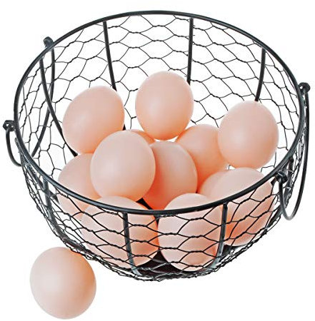 Kitchen Storage Metal Wire Egg Basket Farm Chicken Cover Egg Holder/Organizer Case/Container