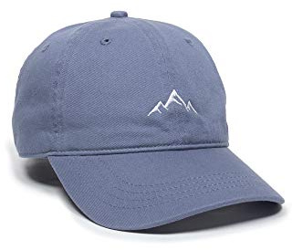 Utomhus keps unisex berg pappa hatt berg broderad pappahatt – justerbar mjuk bomull pikéstil ostrukturerad baseballkeps för män och kvinnor, Columbia Blue, one size