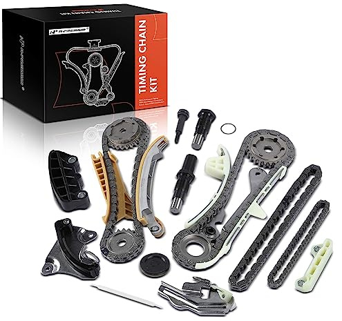A-Premium 17PCS Engine Timing Chain Kit W/Tensioner & Guide [SOHC, 6Cyl 4.0L] Compatible with Ford, Mercury, Mazda - Explorer 97-10, Explorer Sport Trac, Ranger 01-10, B4000 01-10, Mountaineer 98-10