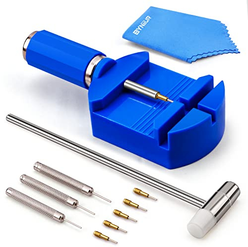 BYNIIUR Watch Link Removal Kit, Watch Band Strap Chain Pin Remover Repair Tool Kit for Watch Band Strap Adjustment, Bracelet Sizing and Watch Resizing Adjuster