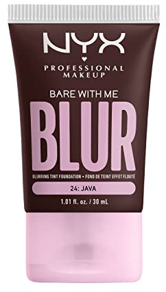 NYX Professional Makeup Blurring Tint Foundation, Medium Coverage, Matte Finish, With Niacinamide, Matcha and Glycerin, 12 Hours Hydrating, Bare With Me Blur, 30 ml, Shade: Java
