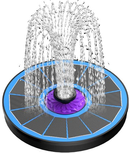 SZMP Solar Springbrunnen für außen 3.5W, 2025 Upgrade Solarbrunnen Teichpumpe Solar mit 8 Effekte, Solar Wasserpumpe Solar schwimmender Fontäne Pumpe für Garten, Vogel-Bad, Teich, Fisch-Behälter