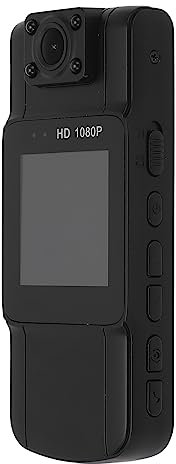 Focket Videoregistratore per Videocamera per Il Corpo, Mini Videocamera Girevole da 128 GB con Videocamera Spia, Videocamera per Il Corpo della Polizia Indossabile