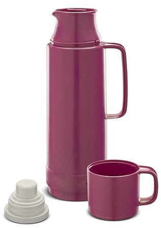 ROTPUNKT BIO Isolierflasche I 750ml I Isolierbecher I langlebig I nachhaltig I Kunststoff - schadstoffrei I Glaseinsatz (pitaya)