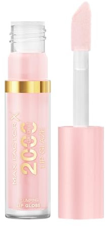 Max Factor 2000 Calorie Lip Glaze, farbiges Hochglanz-Lipgloss mit Volumen-Effekt, Nährstoffkomplex mit Hyaluron und Squalan, vegan, Fb. 010 Cotton Candy, 4.4ml