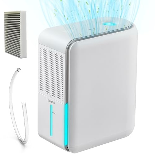 3 in 1 Smart Humidifier and Dehumidifier with Air Filtration, 1000ml Tank, Automatic Humidity Control, ≤45dB Quiet, 7 Color LED for Bedroom/Caravan