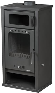 Hosseven 5025 Troy - vielseitiger Kaminofen mit Backfach, 7,79 kW; EEK: A; BImSchV Stufe 2, Holzofen, Schwedenofen