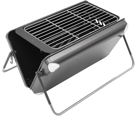 Barbecue pliant au charbon de bois et au gaz 2 en 1 - Barbecue de camping portable pliable - Petit barbecue pour l'extérieur, le jardin, les fêtes, etc.