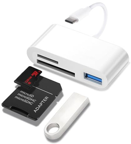 XdealCozyxc 3 In 1 USB C to SD Card Reader for Type C OTG Adapter USB C to Micro SD TF