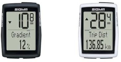 SIGMA Sigma Bc 14.0 Wr & Bc 12.0 Wr Fahrradcomputer Schwarz & Weiß Einheitsgröße