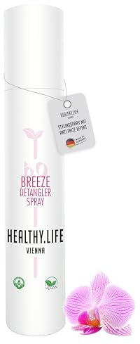 HLV - Anti Frizz Haar Spray - Haarspray, Stylingspray für Knoten, sanfte Glättung & Glanz - Styling Spray feines Haar - Haarstyling, Haarpflege für Damen & Herren (Breeze Detangler Spray 200ml)