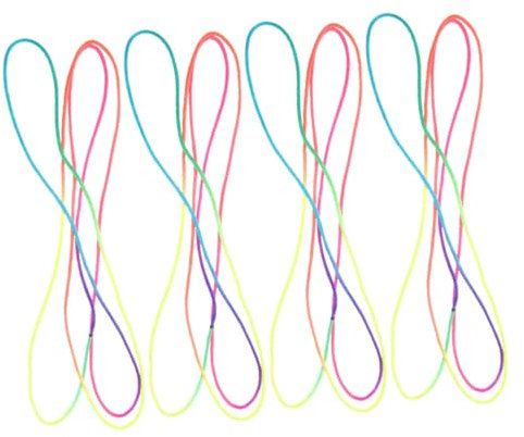 COSMEVIVI Rainbow Hue Feline Cradle String Toys for Kids, 1.6m Finger Rope String Game Set, Interactive Hand Game Toys, 4pcs Individually Packaged for Party and Play