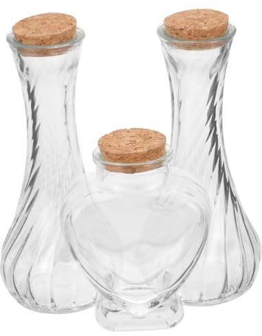 PRETYZOOM Set Per Cerimonia Della Sabbia Per Matrimonio 3 Pezzi Bottiglie Di Cerimonia Della Sabbia Coperchi Bottiglie Di Matrimonio