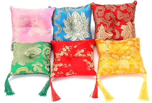 Tibetan Singing Bowl Cushion — sound Bowl Pillow Mat Art Craft Decoration Made in Nepal | Mallet & Cushion dia 8CM(3.2) -Pink