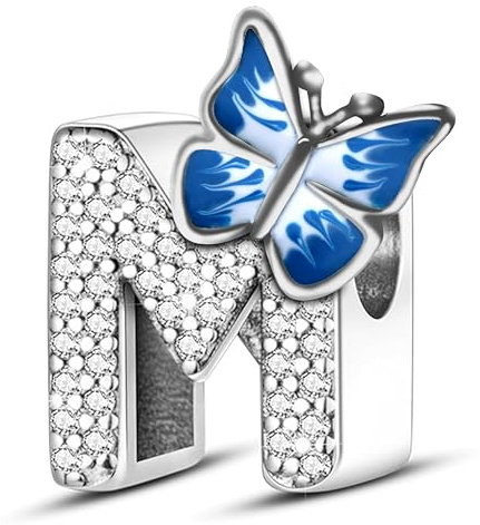 XWN Perles lettres A à Z pour bracelet, argent 925, compatible Pandora et bracelets/colliers européens, pour femmes/filles X240.