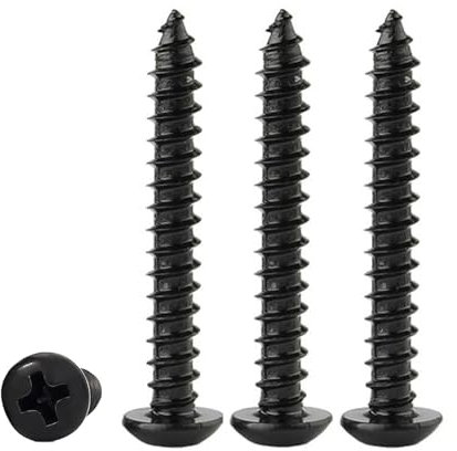 Set de 50 Tornillos M4 x 35mm para Madera, Cabeza Redonda Tipo Phillips, Acero al Carbono Resistente a la Corrosión, para Carpintería y DIY