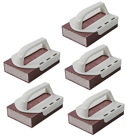 SEWOART 5piezas Esponja con Mango De Lijado Nano Herramienta De Limpieza para Cocina Esponjas para Fregar con Superficie Abrasiva Cómodo para Agarre